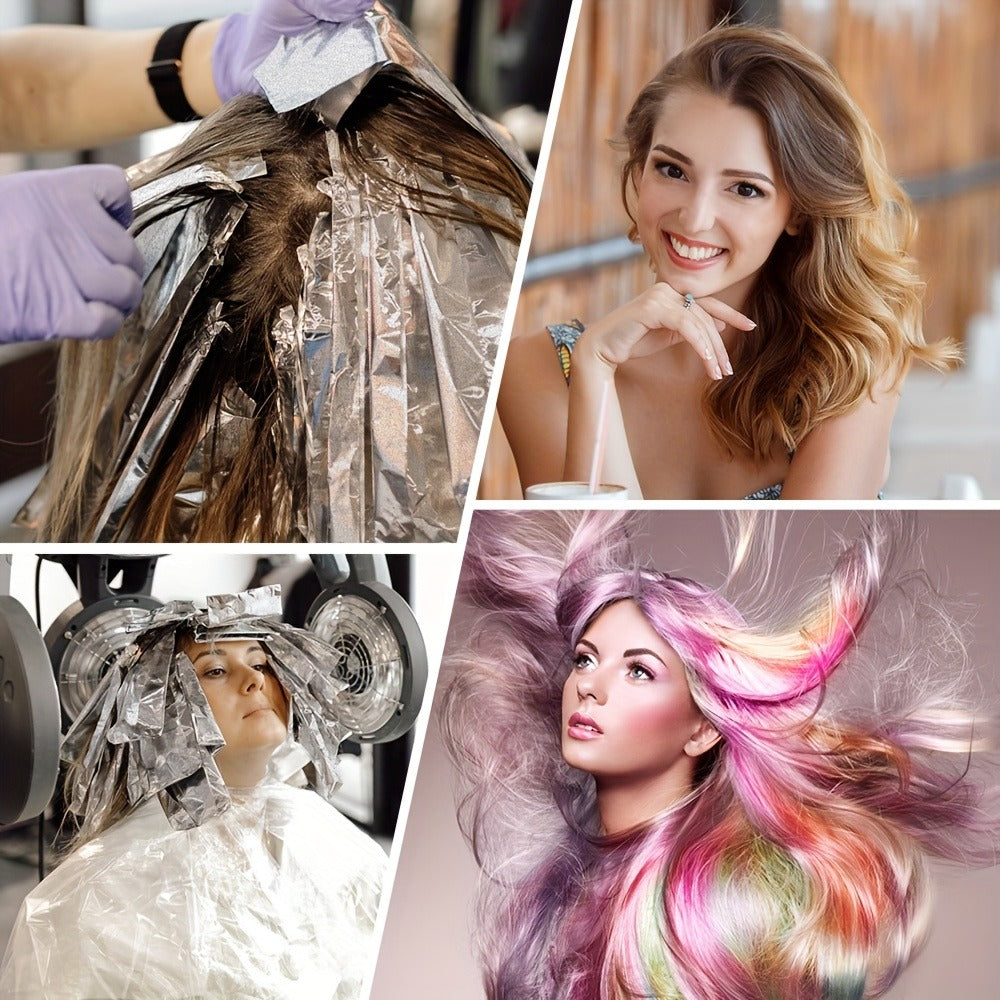 Hair Highlighting Foil Sheets 300pcs Box | Professional Salon Aluminum Foil Paper for Balayage Coloring Perming | Even Heat D