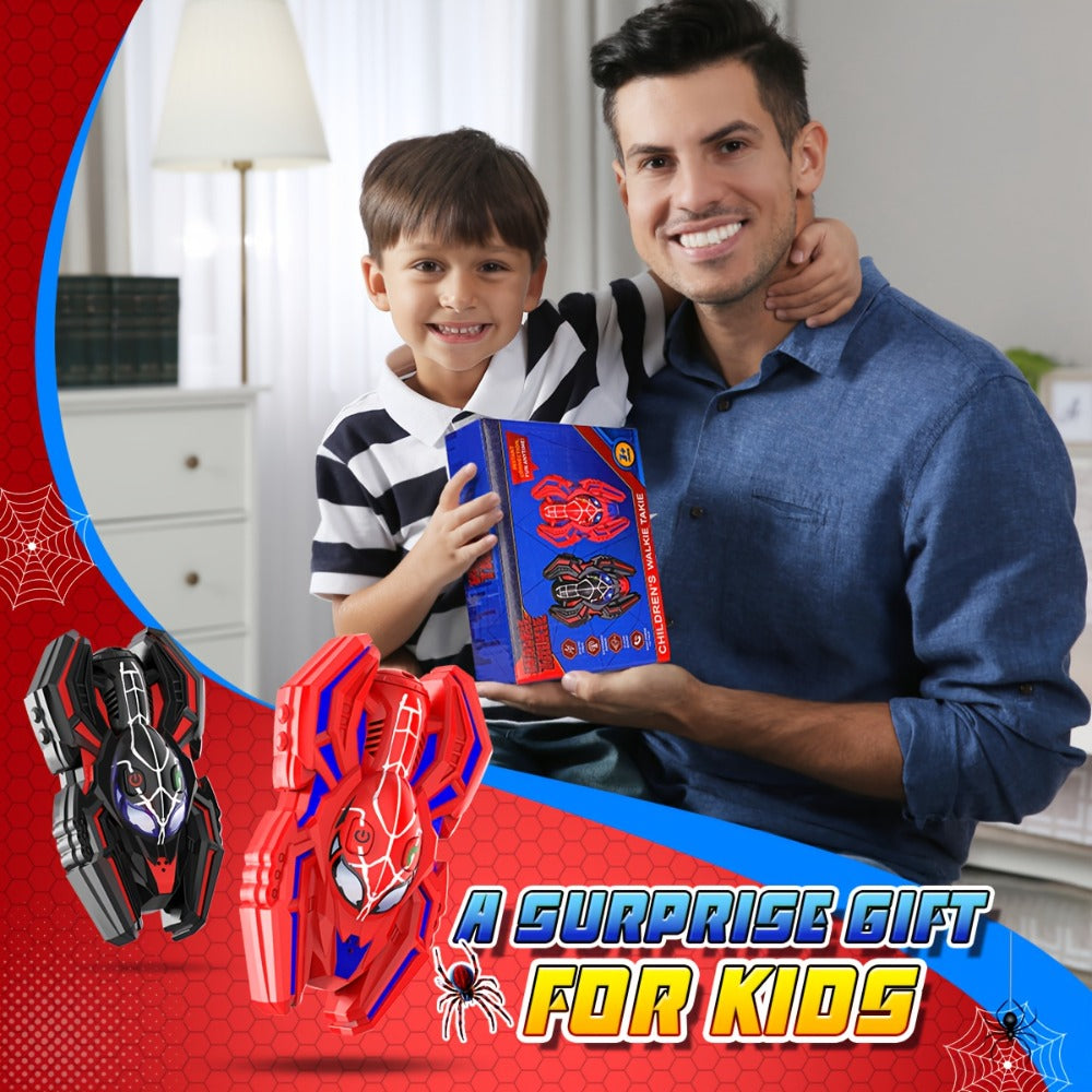 Spider Walkie Talkies for Kids 2-Pack, 2-Way Radio Toy, Grip, Push-to-Talk, Lanyard Hole, Ages 3-12 Boys & Girls — image 10