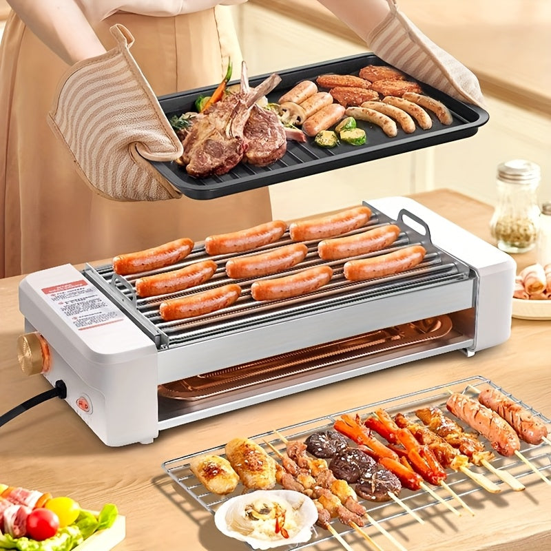 Sausage Grill 4-in-1 Multifunctional Electric Hot Dog Roller, Non-Stick Countertop Cooker with Adjustable Temperature — image