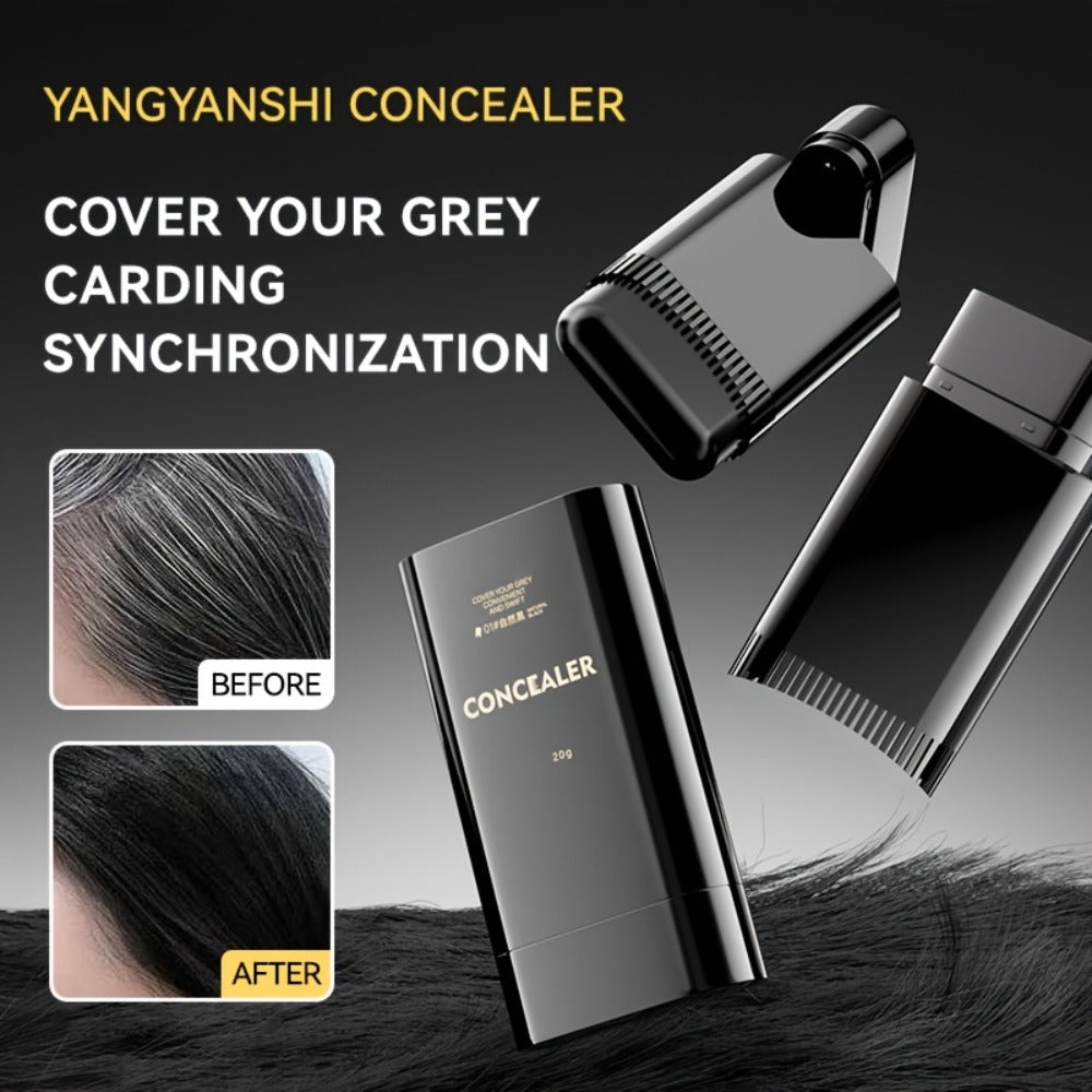 Gray Root Touch-Up Stick with Built-in Comb – Waterproof Sweatproof Instant Gray Coverage | Easy Twist Applicator | Plant-Bas