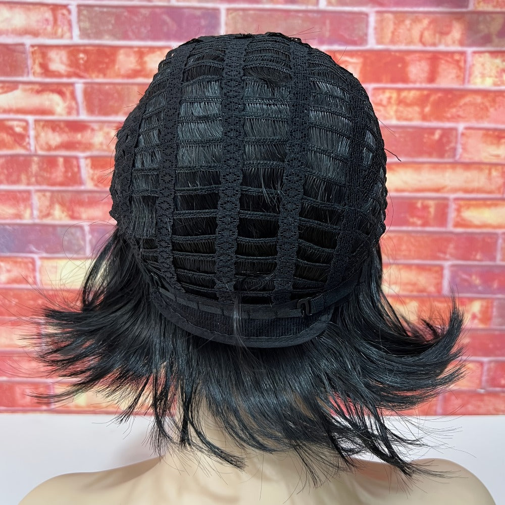 Synthetic Wig 6-Inch Short Straight Style with Rose Net Cap in Six Brown-Black Color Codes — image 11