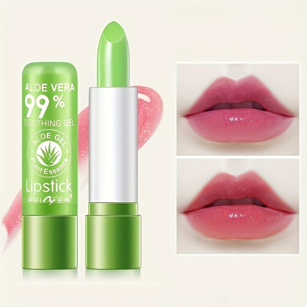 Color Changing Lipstick Set Aloe Squalane Green to Pink Magic Tint pH Reactive Lip Balm Personalized Tint for Women Gift Set 