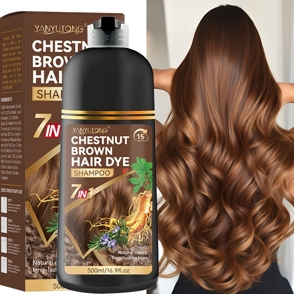 Hair Dye Shampoo Natural Plant Pigments, Covers Gray Hair Fast in 1 Wash, 16.91oz Color Shampoo in Black — image 14