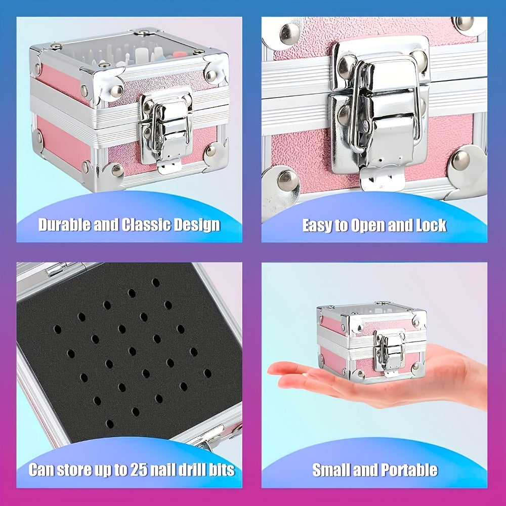 Nail Drill Bit Set Tungsten Steel & Ceramic Grinding Heads with Storage Box for Gel Removal Nail Enhancement — image 12