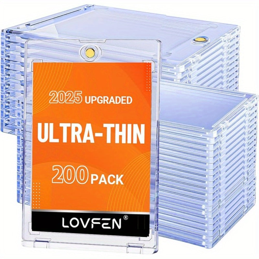 Magnetic Card Holders 25 50 100 200 400 Pack, 35pt Premium Trading Card Protectors for Sports Baseball Basketball Football Po