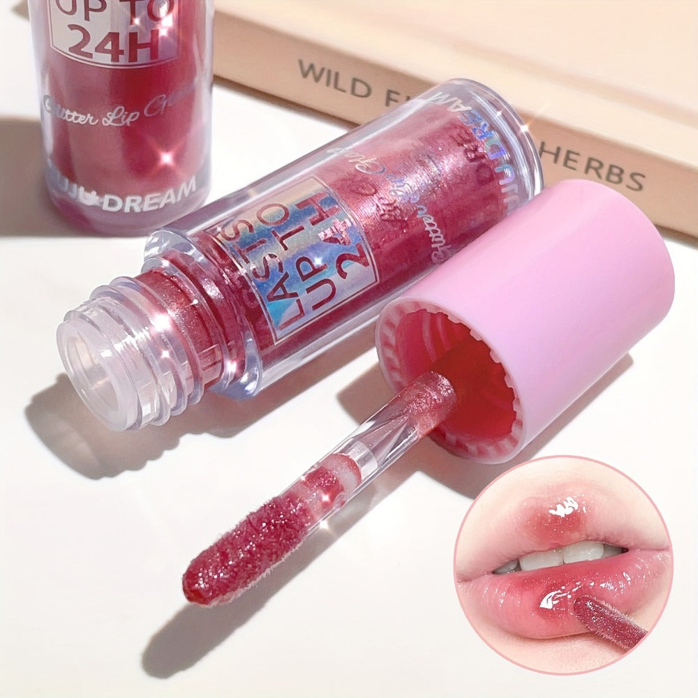 24H Waterproof Glitter Lip Gloss & Lip Stain Set 3PCS, Lip Oil Formula, for Makeup, Travel and Everyday Vanity Use — image 20