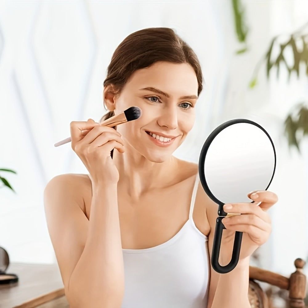 70X Magnifying Mirror Double-Sided 1X & 70X Zoom 360° Adjustable Handle – Handheld Desktop, for Makeup, Travel and Everyday V