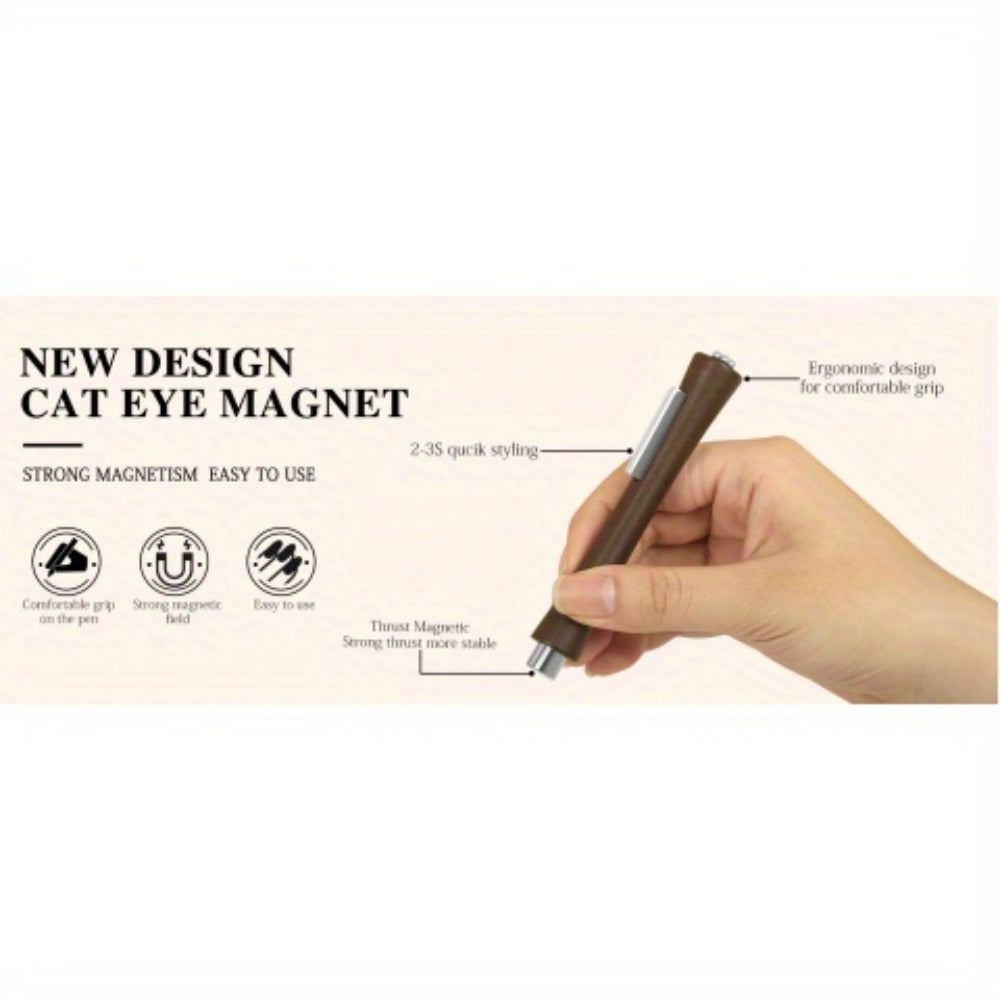 4-in-1 Y-Shaped Cat Eye Nail Magnet Stick Double Head – Heart & Multi-Pattern Magnetic Tool for Cat Eye Gel Polish Nail Art —