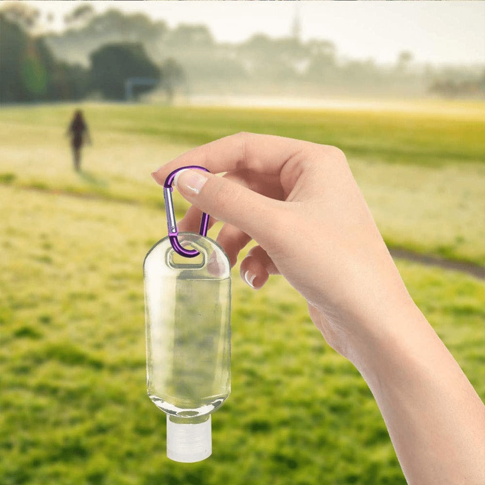 TSA Approved Travel Bottles with Keychain Leakproof Refillable Squeeze Containers 50-Pack Clear Plastic 1.7oz 50ML for Toilet