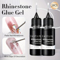 Nail Rhinestone Adhesive Gel 2pcs 0.34oz Clear Sticky Glue for 3D Nail Art Gems Charms Crystals Drill Jewelry — image 24