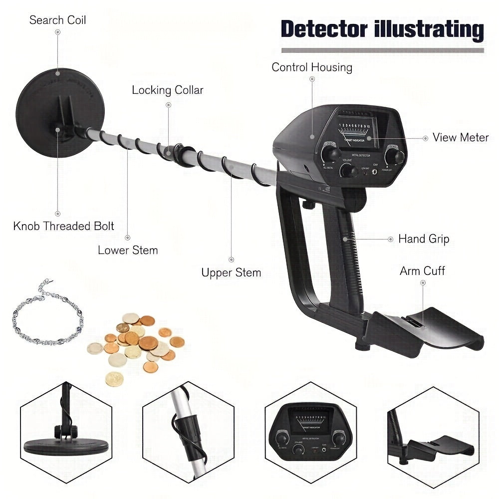 Metal Detector for Garden, Patio and Yard Use, with the Listed Configuration, for Everyday Use and Organized Storage — image 