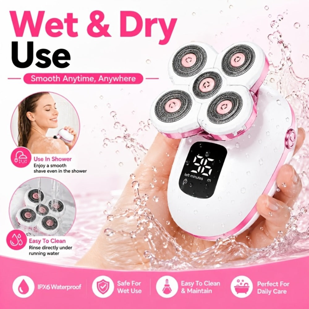 Electric Shaver IPX6 Floating Rotary Head with Type-C Charging, LED Display and Five Listed Set or Head Options — image 9