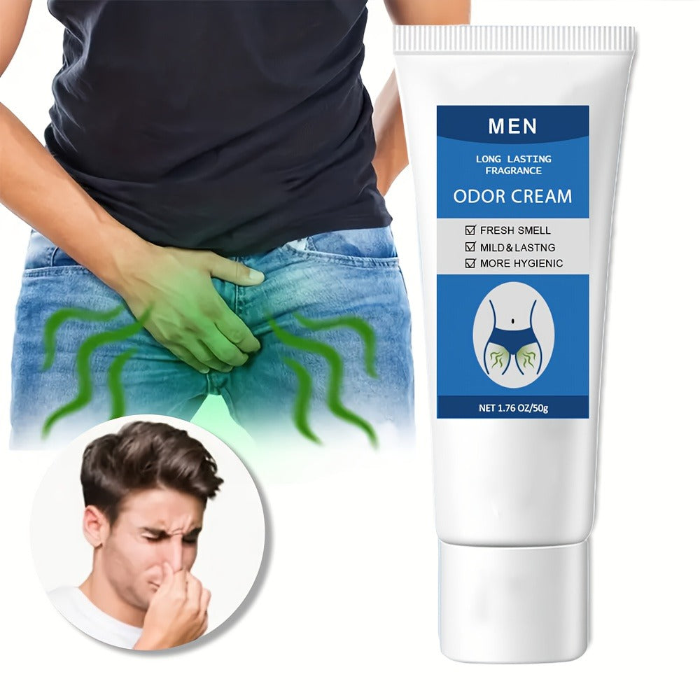 Men's Intimate Deodorant Odor Control Cream 1.76oz 50g – Long-Lasting Gentle Formula Safe for Private Parts Delicate Areas Gr