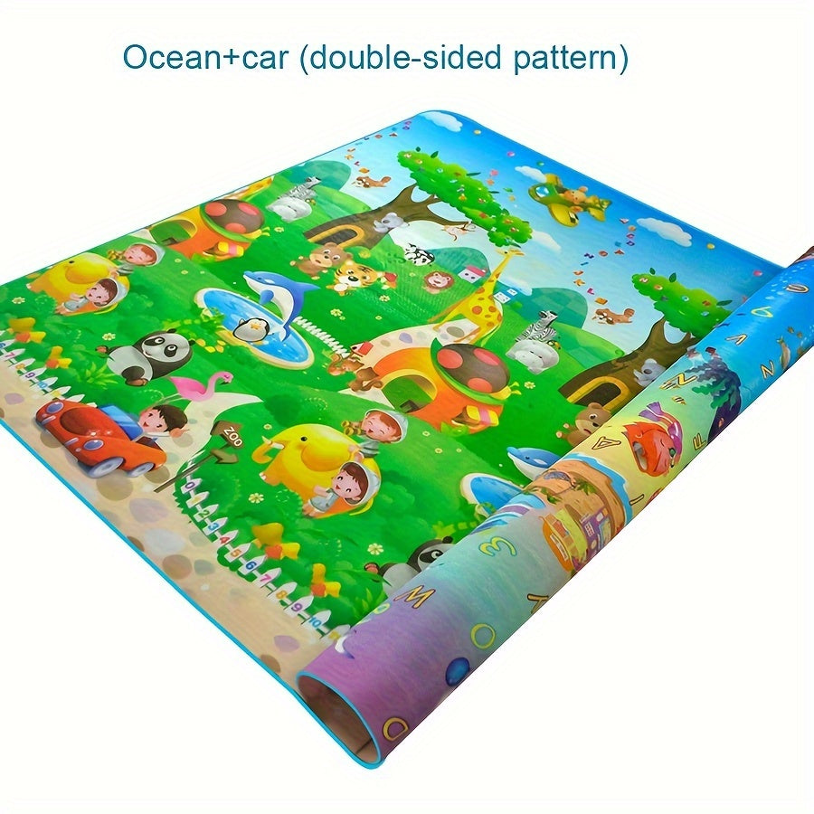 Double-Sided Foldable Foam Picnic Mat, 78 x 71 Inch Portable Beach Blanket with Five Printed Pattern Options — image 7