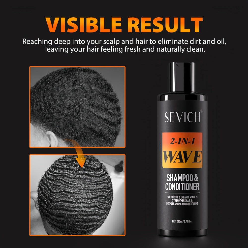 360 Wave Shampoo & Pomade for Men 2-in-1 with Biotin & Glycerin, Deep Cleansing Conditioning Formula — image 4