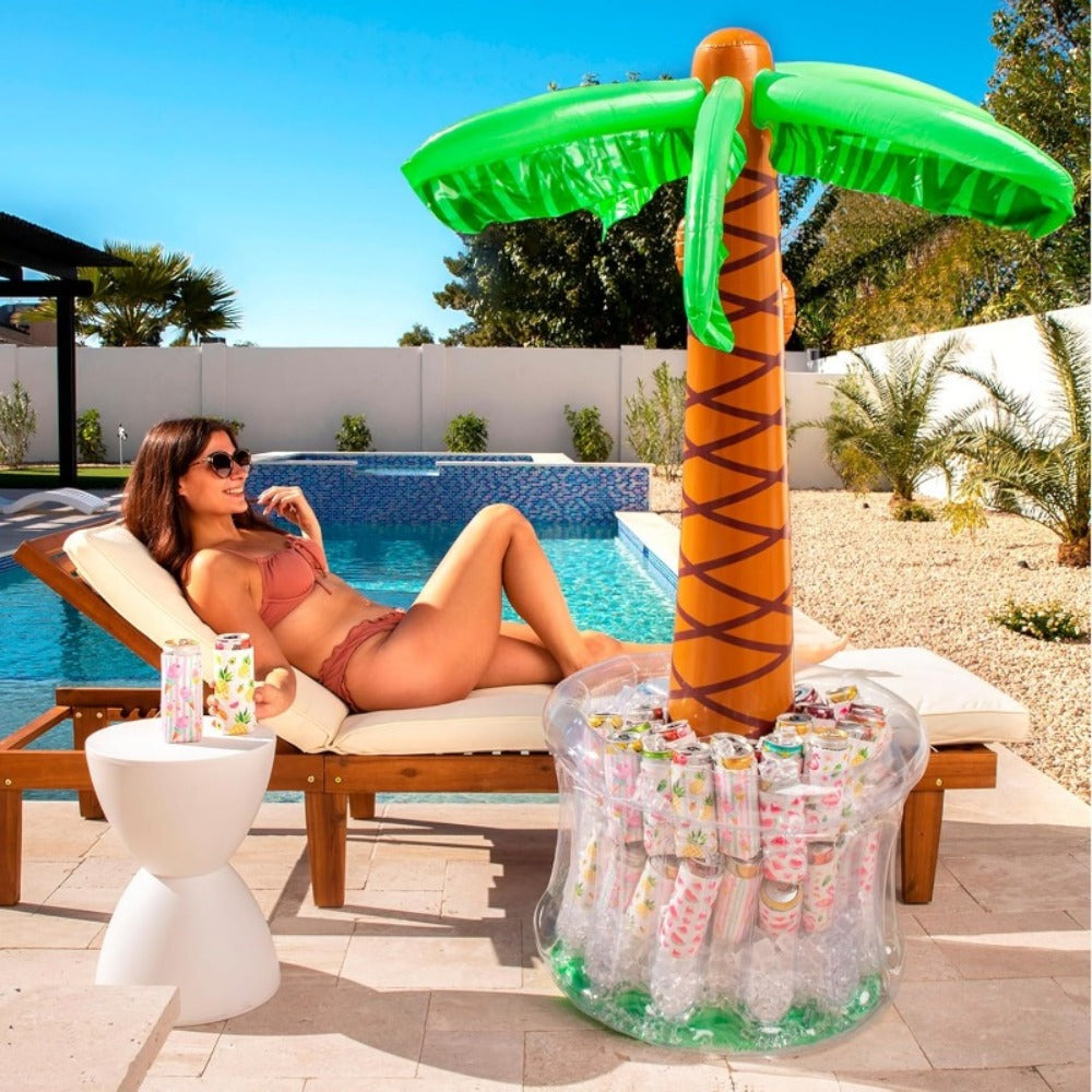 5FT Inflatable Palm Tree Drink Cooler, Tropical Beverage Ice Bucket for Luau Hawaiian Pool Party Decorations — image 7