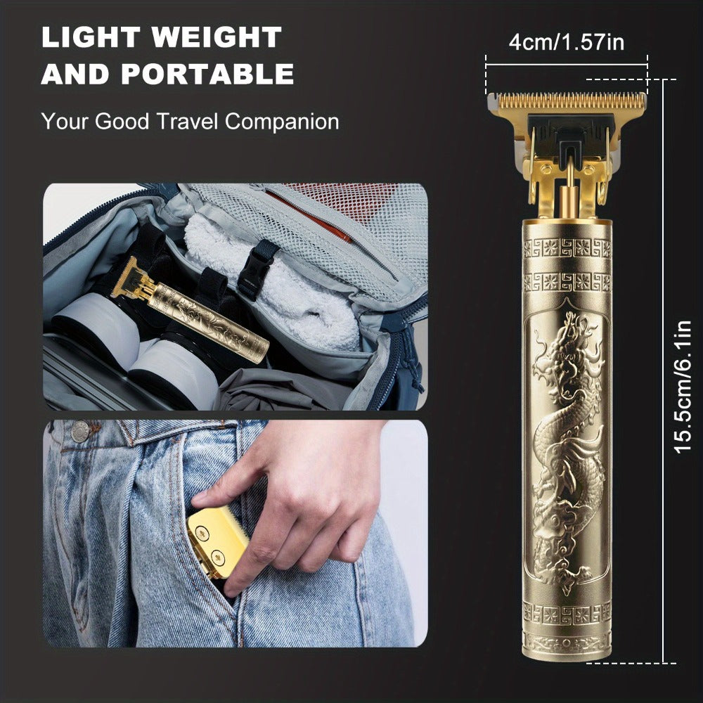 T-Blade Hair Trimmer with Four Guide Combs, USB Cable and Seven Dragon or Buddha Patterned Finish Options — image 9