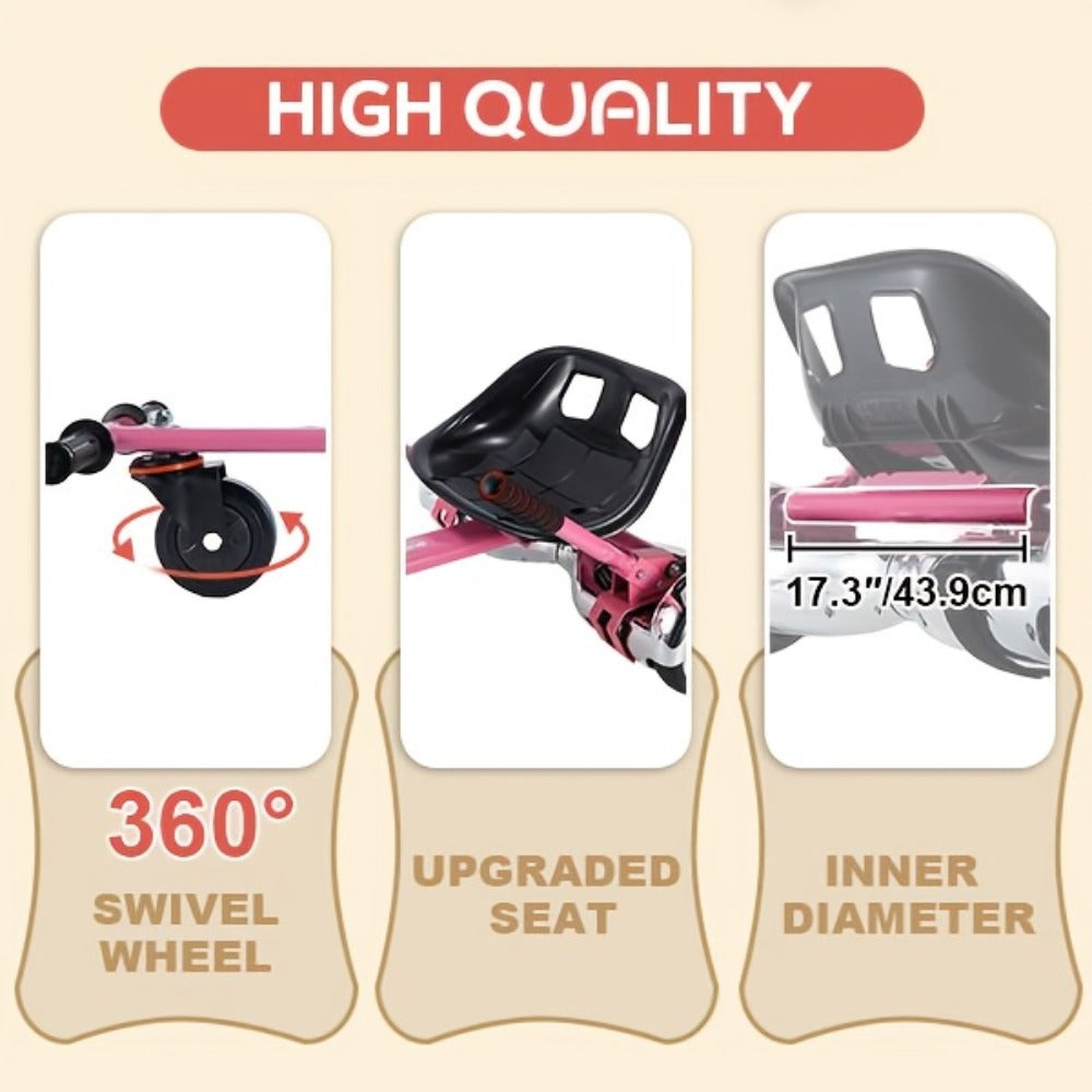 Hoverboard Go Kart Seat Attachment Buggy Conversion Kit 6.5-10 Inch with the Listed Color, Size or Set Options for Everyday U