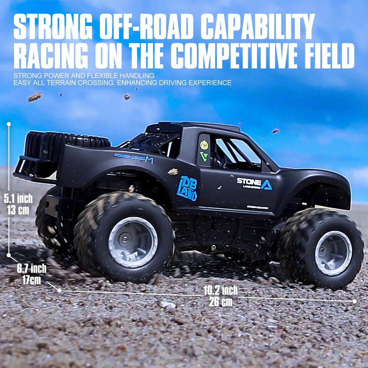 RC Monster Truck or Pickup 1:16 Scale in Five Body and Color Styles with 4WD Layout and Two Rechargeable Batteries — image 13