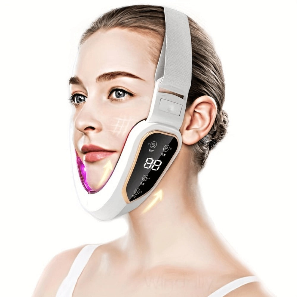 V-Face Slimming Massager 6-Speed USB Rechargeable Electric Jawline Chin Sculpting Device for Makeup, Travel and Everyday Vani