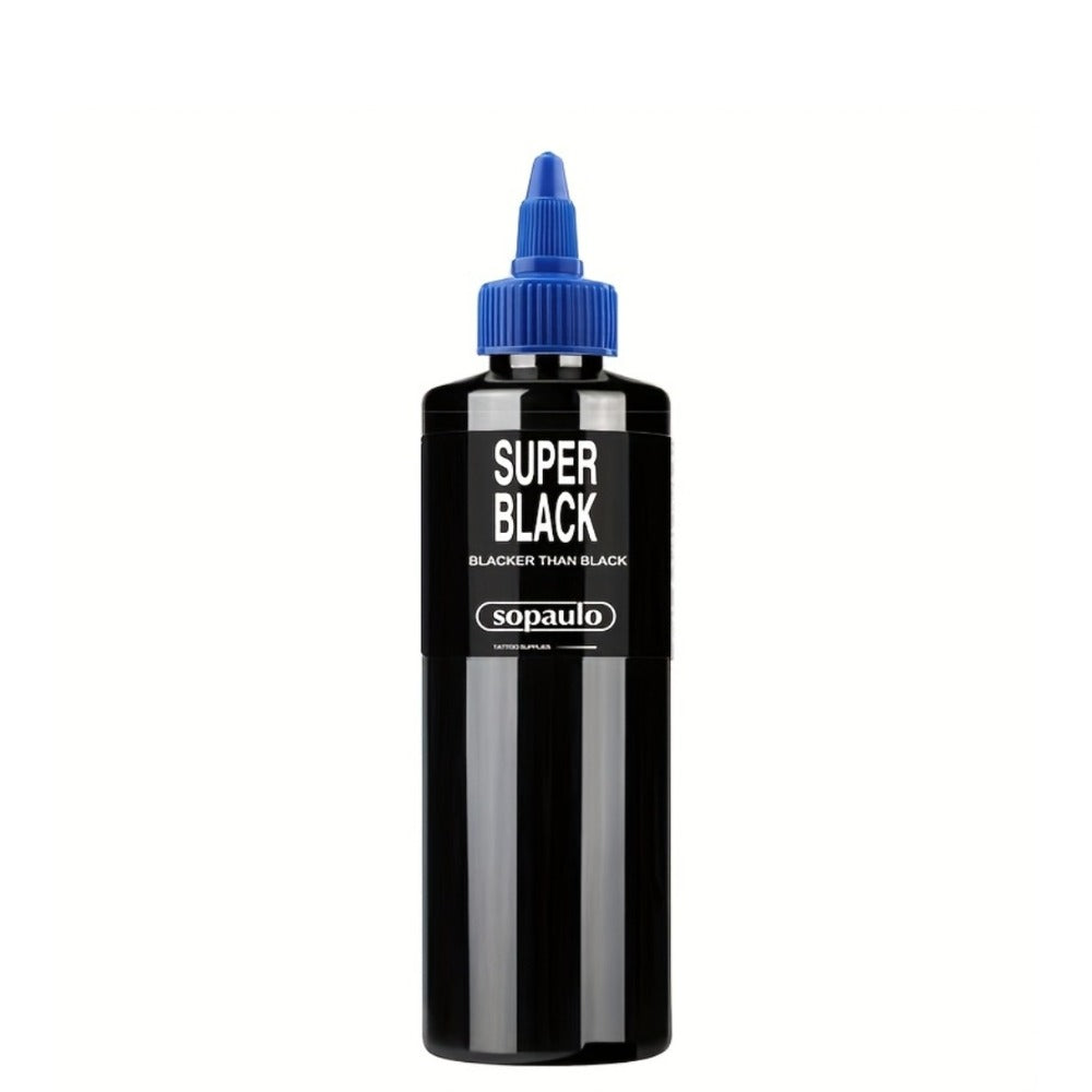 Tattoo Ink 8oz 240ml Single Black Bottle with Ultra-Dark Color Label and Large-Capacity Format — image 4
