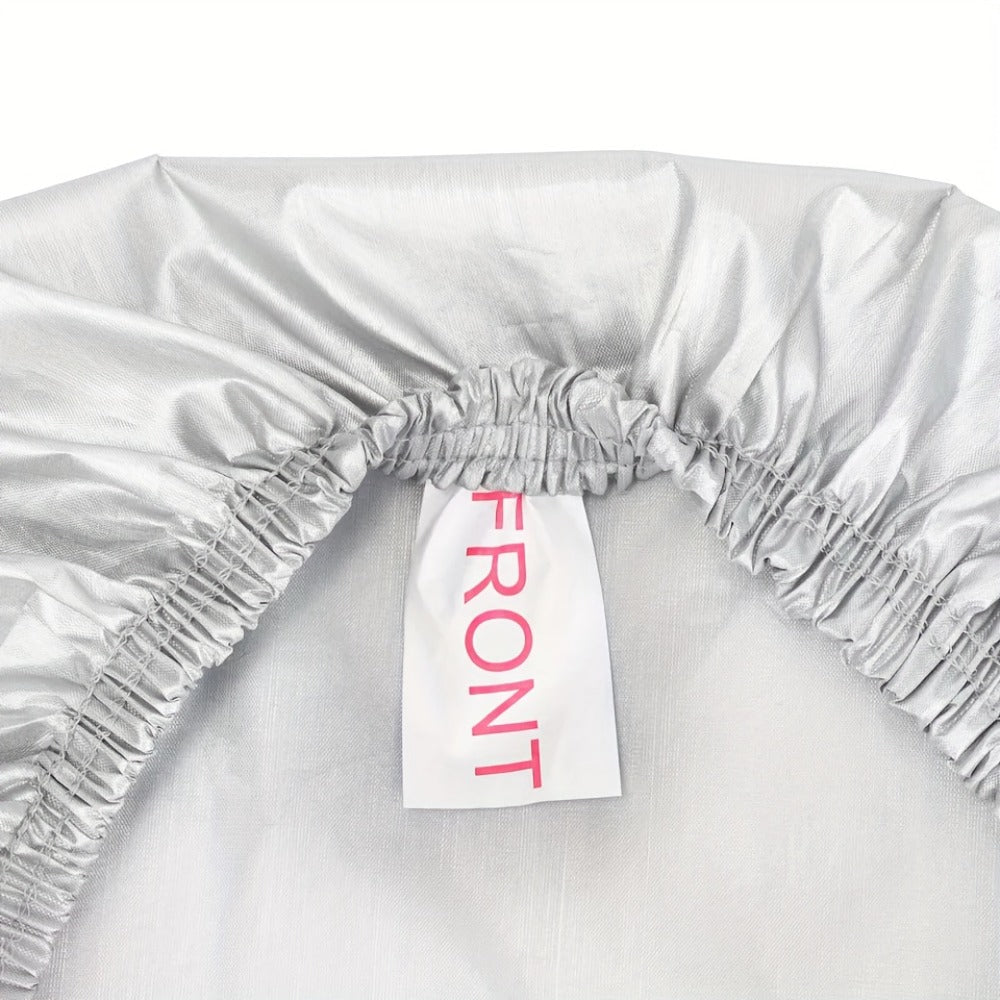Silver XXL SUV Car Cover with Green Reflective Tabs, Elastic Hem and 540 x 200 x 180 cm Full-Body Fit — image 7