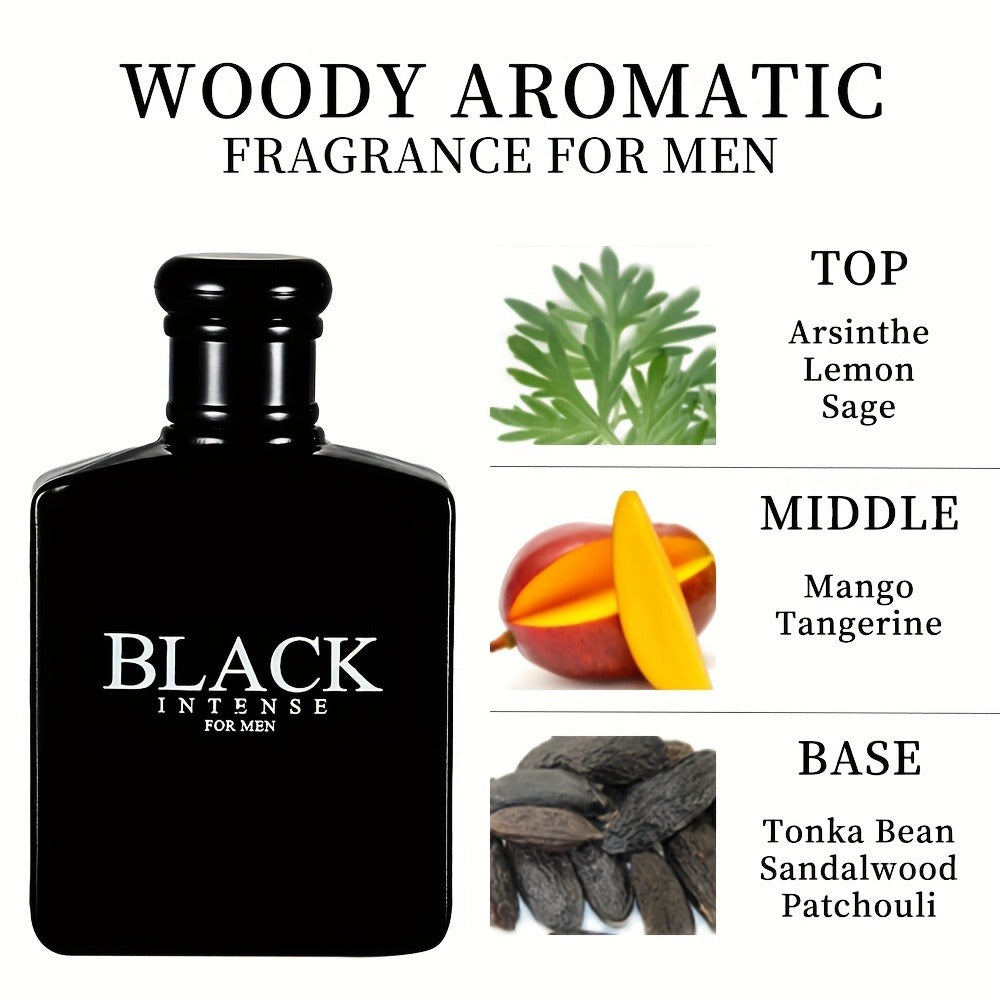 Men's Eau de Toilette Spray 3.4oz 100ml - Woody Fresh Masculine Cologne with Sage Lemon Absinthe EDT Fragrance for Men — imag