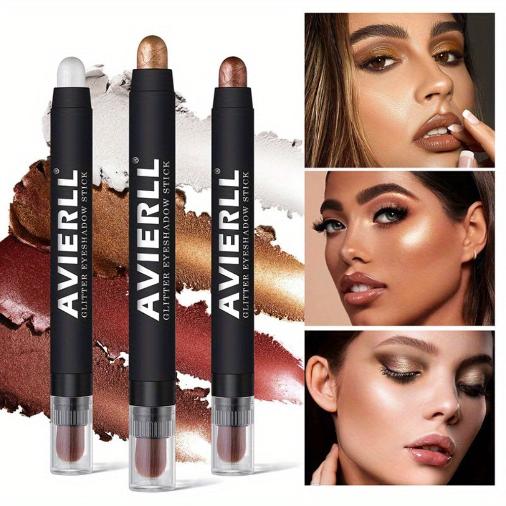 Waterproof Eyeshadow Stick Set 8 Piece, Shimmer, Pearlescent & Matte Eye Shadow Pencils, Creamy Blendable Formula — image 8