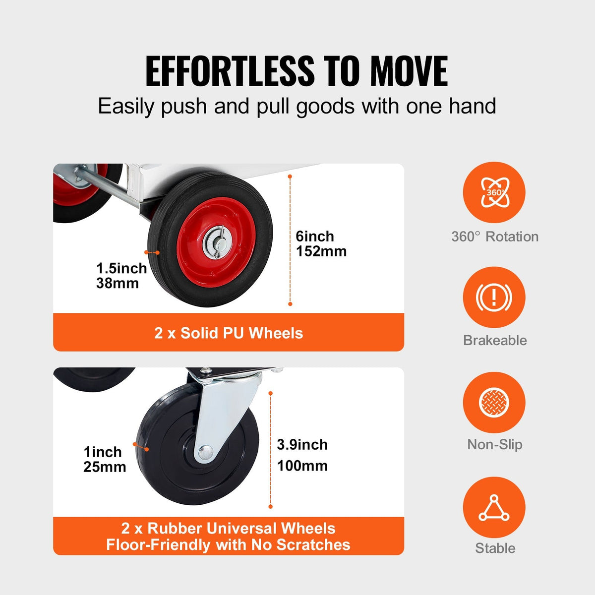 Convertible Folding Hand Truck and Platform Cart with 400 lb Platform and 250 lb Upright Load Labels — image 3