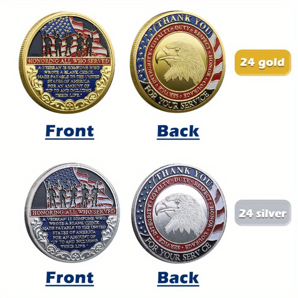 Military Challenge Coins 48 Pack Gold & Silver – Christian Prayer Commemorative Metal Coins for Church Events, Veteran Apprec