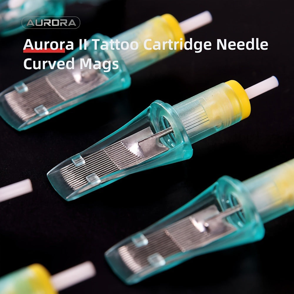 Tattoo Cartridge Needles with Aurora II Label, 10-Pack Curved Magnum Choices from 1229CM to 1249CM — image 4
