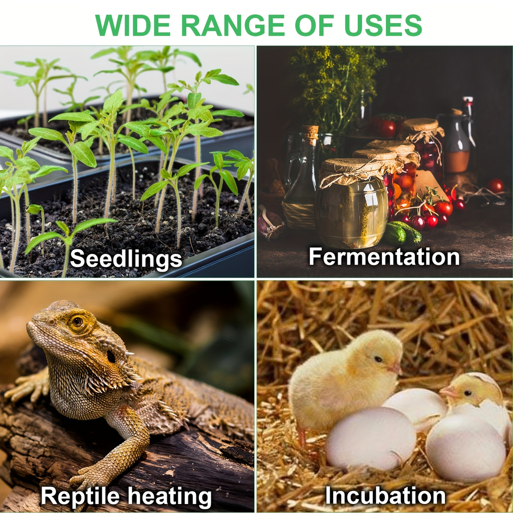 Seedling Heat Mat MET, Uniform Heating for Germination Indoor Gardening Greenhouse, Hydroponic Seed Starting Warming Pad M & 