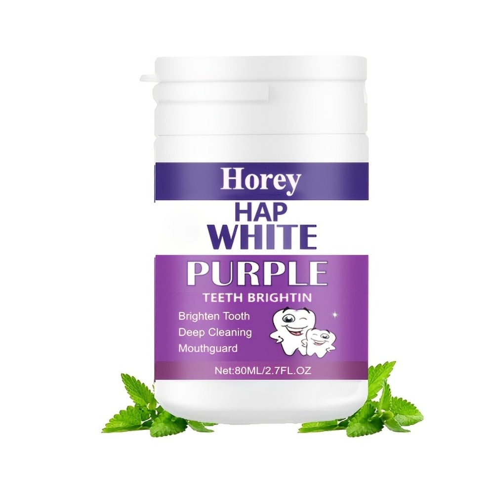 Purple Teeth Whitening Powder for Sensitive Teeth, BPA-Free Alcohol-Free Tooth Polishing Powder Deep Cleans — image 6