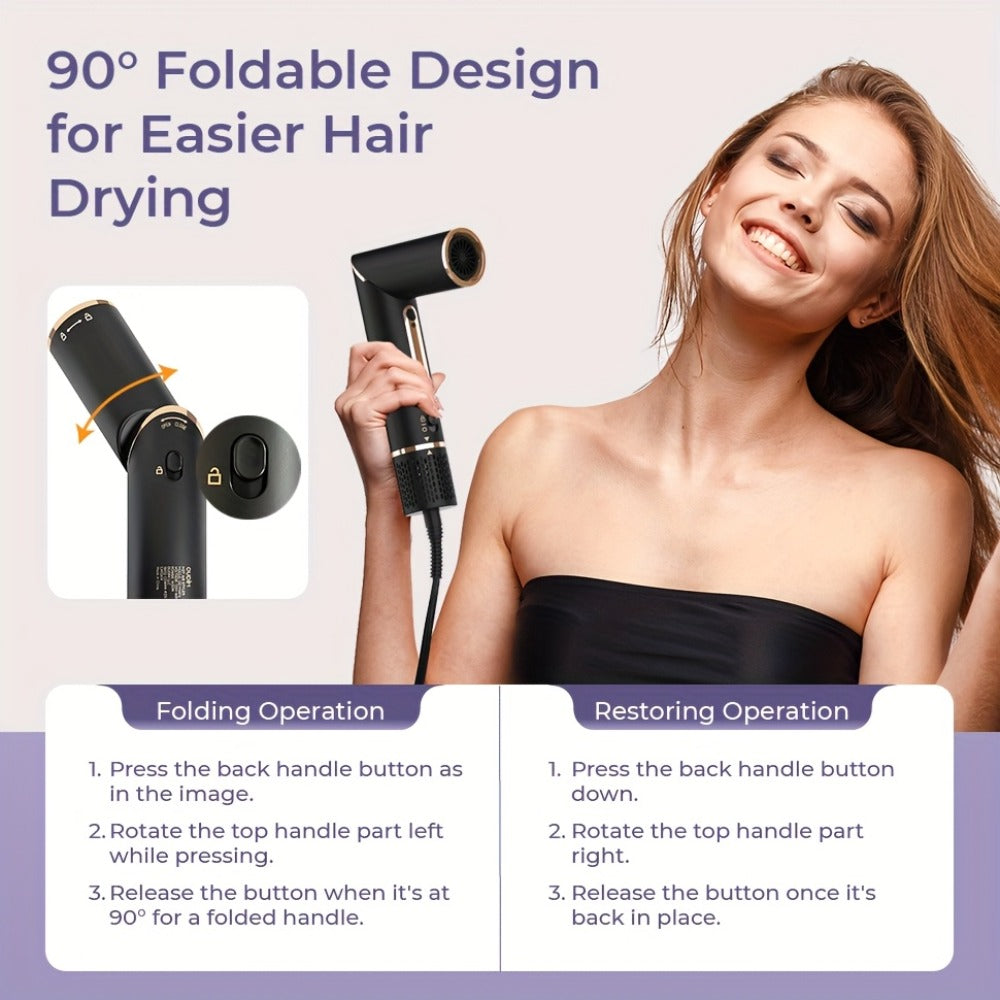 OUDIM 6-in-1 Hot Air Brush Hair Styling Tool with 110, 000 RPM Motor, Foldable Handle and Storage Bag — image 19