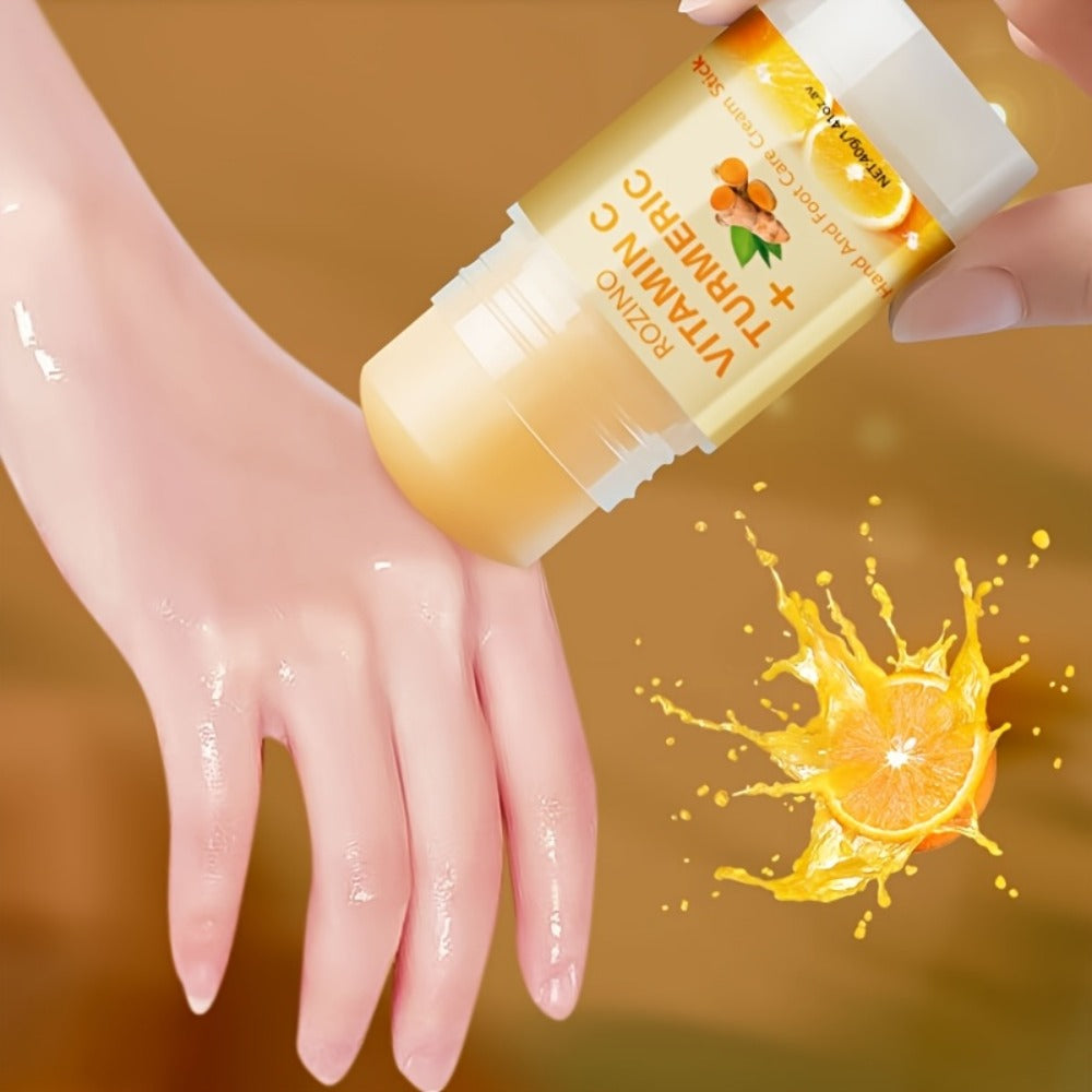 Skincare Set with ROZINO Label, 5 Turmeric and Vitamin C Cream and Serum Items for Face Hands and Feet — image 9