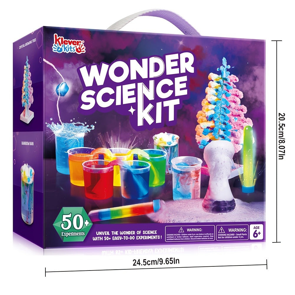 STEM Science Kit for Kids 50+ Experiments, Crystal Tree Growing Kit, Lava Lamp, Volcano Chemistry Set — image 2