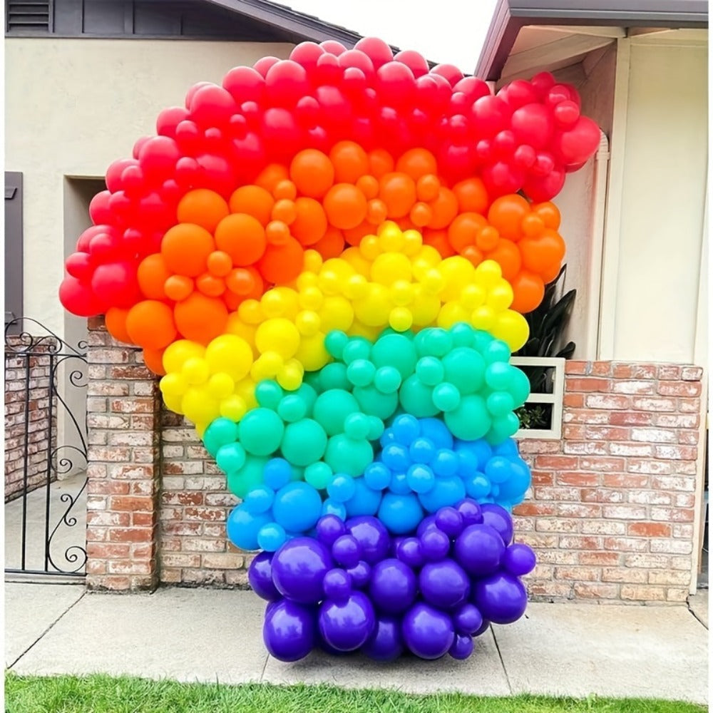 Party Decorations 422-Piece Rainbow Balloon Arch Kit with Four Balloon Sizes and Garland Accessories — image 8