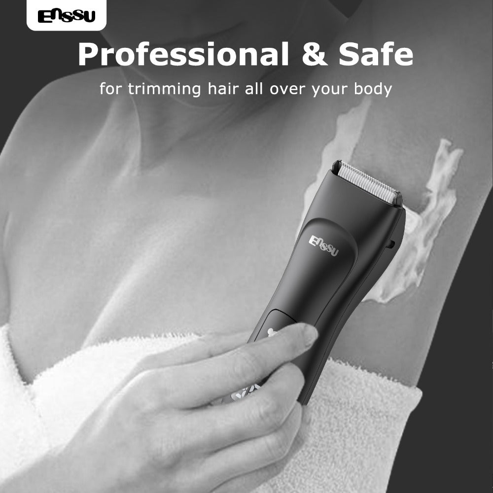 Ceramic-Blade Body Hair Trimmer with IPX7 Rating, LCD Display, Charging Stand and Black Housing — image 11