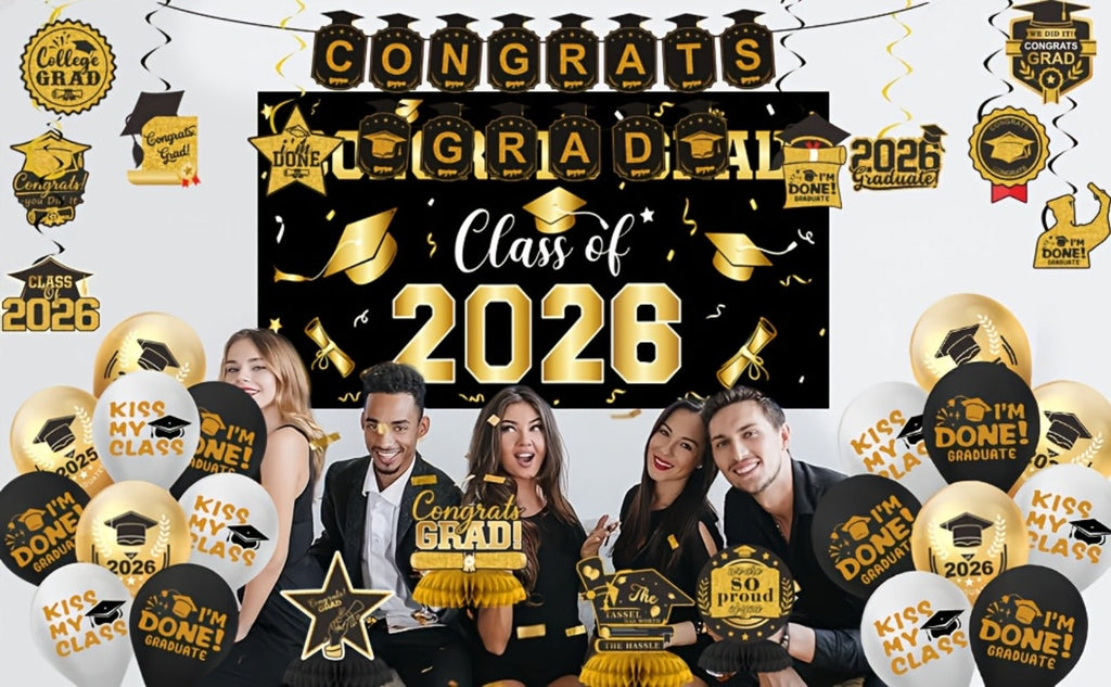 Class of 2026 Graduation Decoration Set with Letter Banner, Hanging Pieces and Six Color Options — image 17