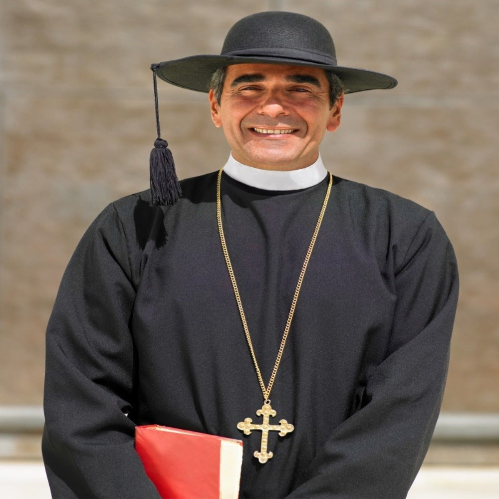 Clergy Collar Costume Bib Set, Three-Pack in Black and White with Hook-and-Loop Neck Fasteners — image 4