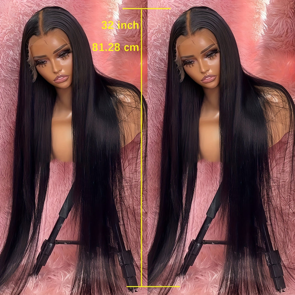 Synthetic Wig 13x4 Straight Lace Front in Natural Black with Glueless Cap and 26- or 32-Inch Length — image 11