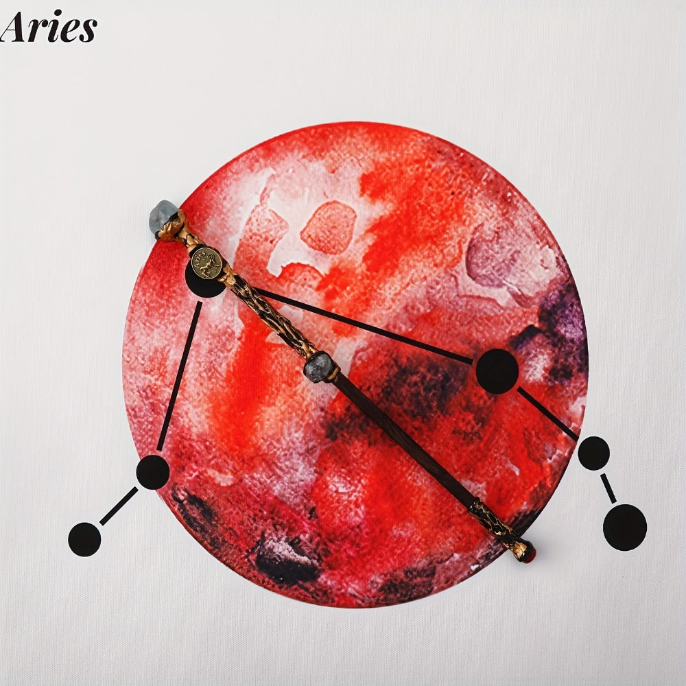 Zodiac Crystal Magic Wand with Gift Box – Handmade Astrology Wand All 12 Signs Aries Taurus Gemini Cancer Leo Virgo Libra Sco