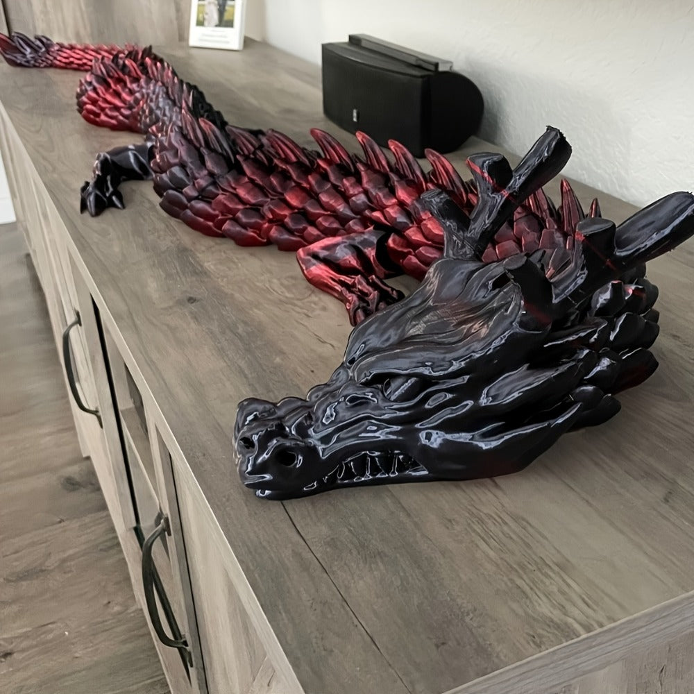Crystal Dragon Fidget Toy 3D Printed Articulated Figure, Large Poseable Flexible Joints Fantasy Dragon — image 8