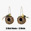 Hummingbird Nest House Handwoven Outdoor Garden Patio Bird Nest – Spherical Design Comfortable Nesting Shelter for Small Bird