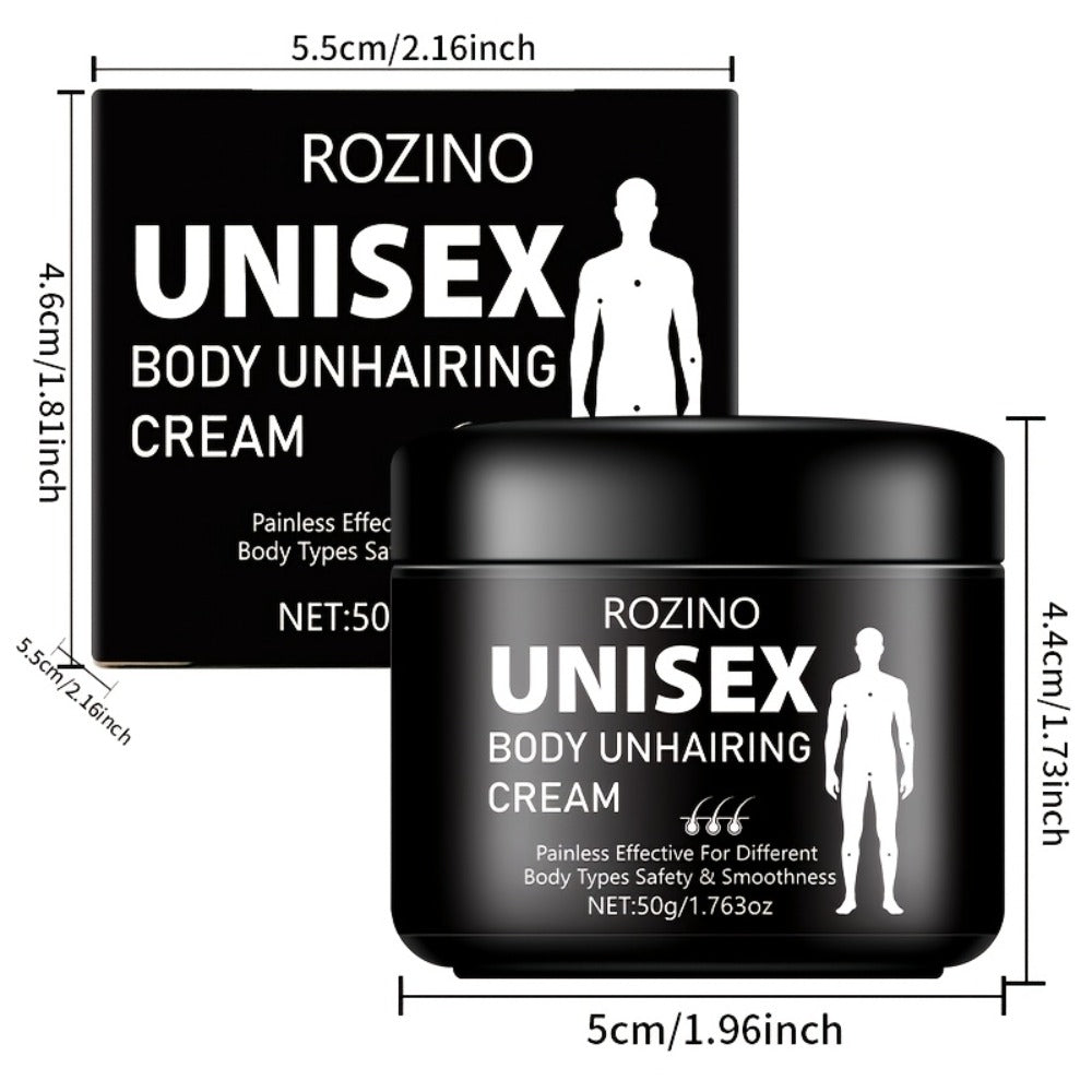 Hair Removal Cream ROZINO 50g Black Jar with Single or Two-Pack Options for External Body Grooming — image 5