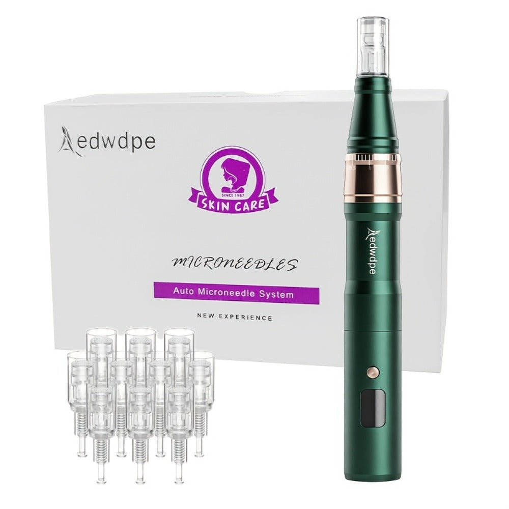 Microneedling Pen Electric 6-Speed Wireless Derma Pen 0.25mm Aluminum Alloy Cordless Skin for Bath Time, Home Spa and Persona