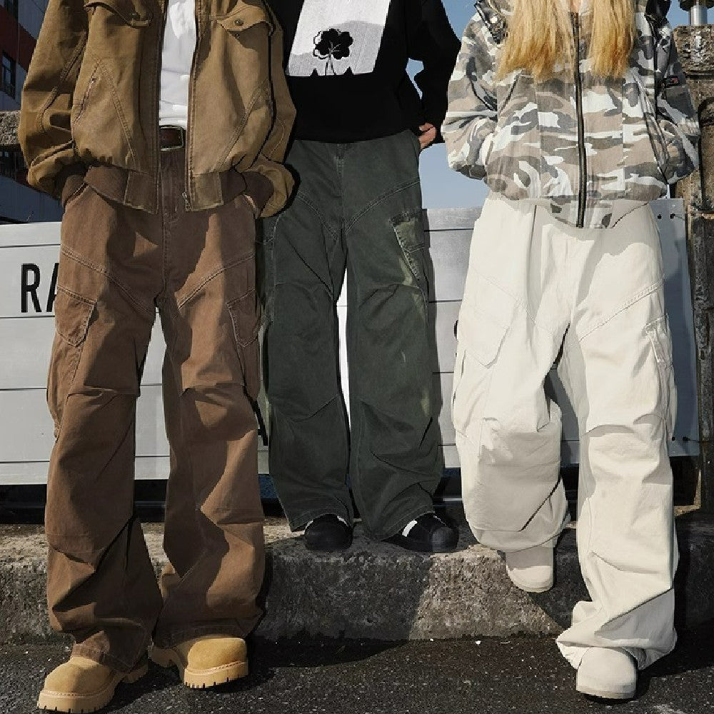 Pleated Paratrooper Work Trousers For Men