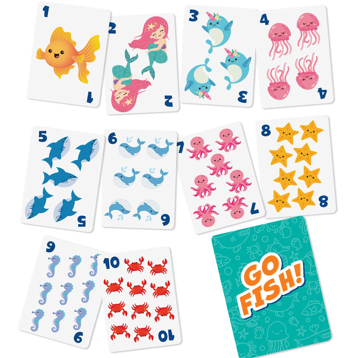 Kids Card Game Bundle with Go Fish and Old Maid Decks, Optional Memory Match Third Deck, Ages 4 Plus in English — image 3