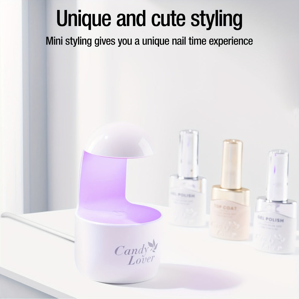 Mini UV LED Nail Lamp, Portable Compact Gel Nail Curing Light for Travel & Home, Fast Gel Polish Dryer — image 5