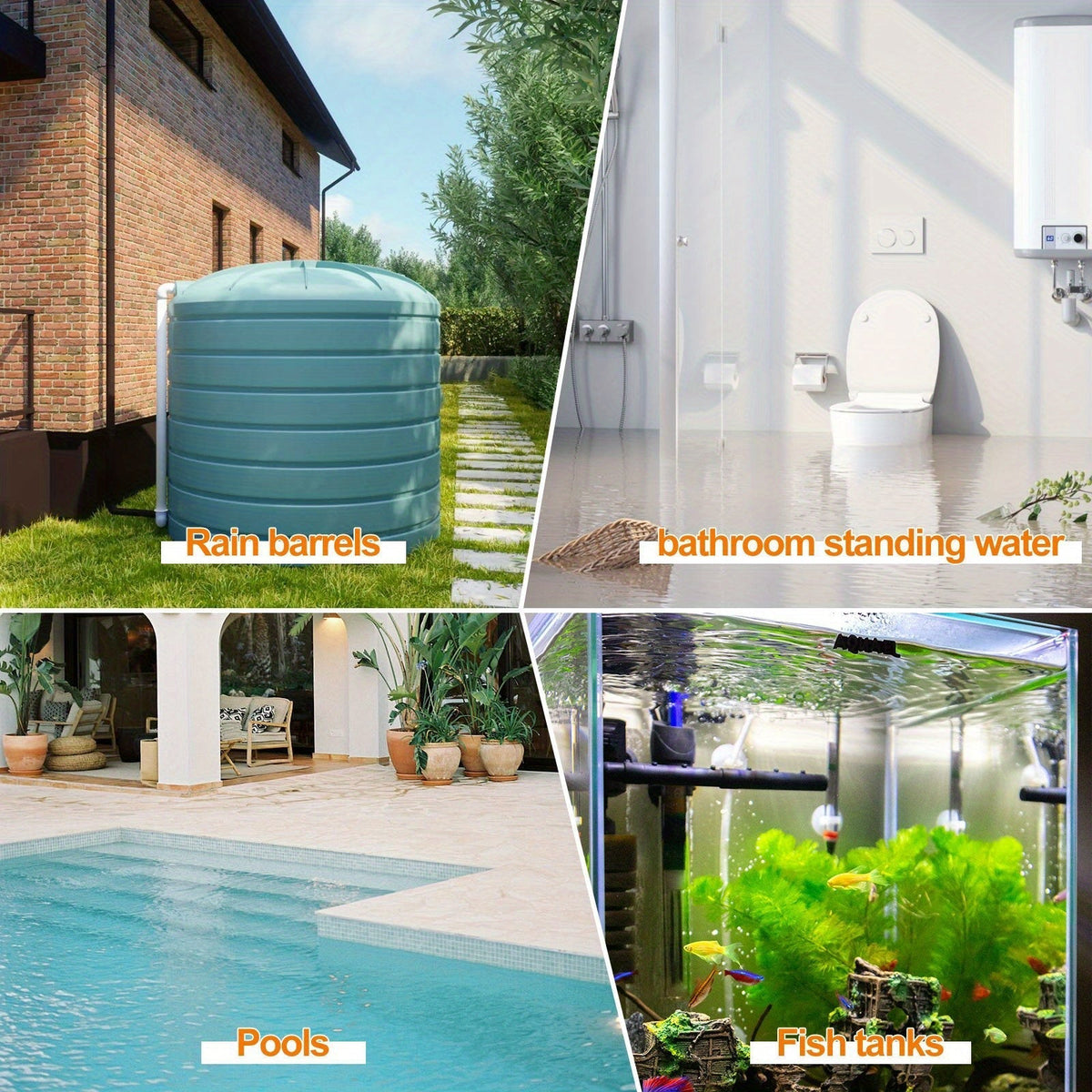 Submersible Sump Pump 1HP 3700GPH Electric Portable Water Pump for Pool Basement Hot Tub Drainage — image 2